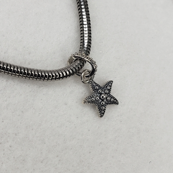 CHARM Sterling Silver 925 Starfish Seastar Dangle Charm - Picture 4 of 5